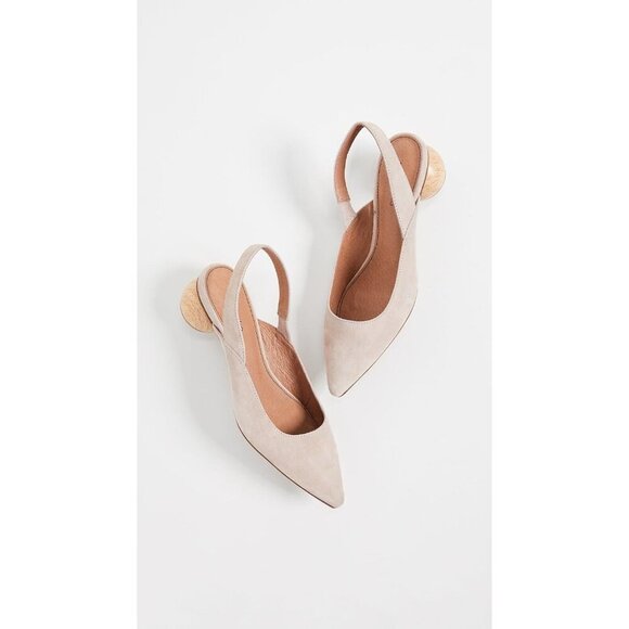Matiko Women’s Circa Slingback Suede Pumps Size 6.5 EU 37 Peach / Beige NIB - Picture 5 of 5